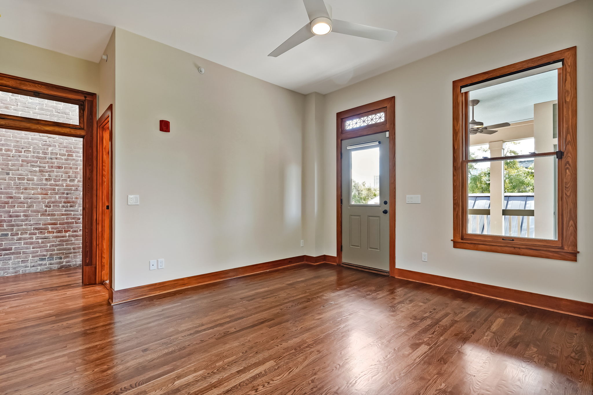 Front door with view
